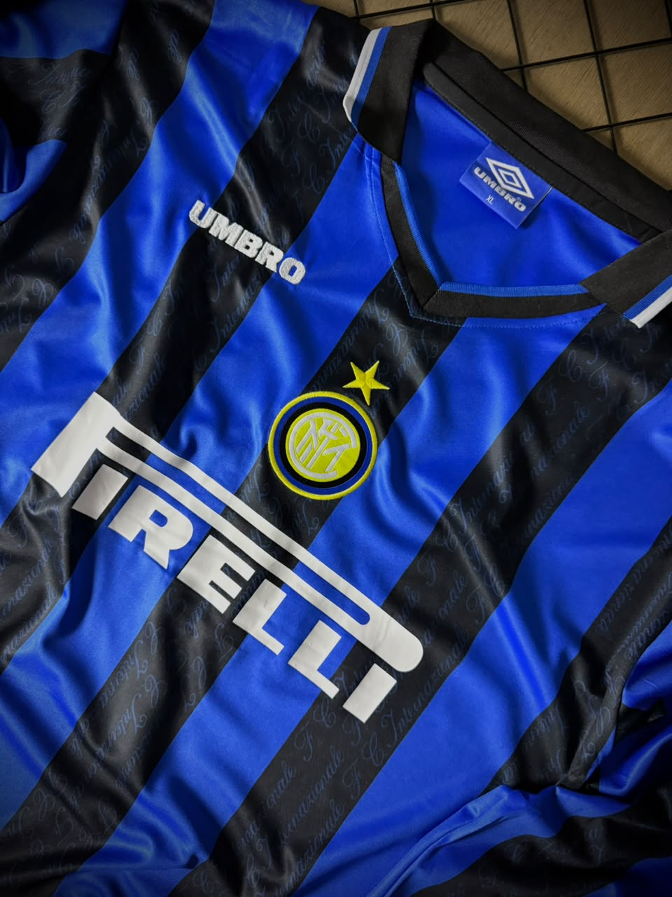 UNIFORME INTER DE MILÃO 1997 MANGA LONGA RONALDO 9