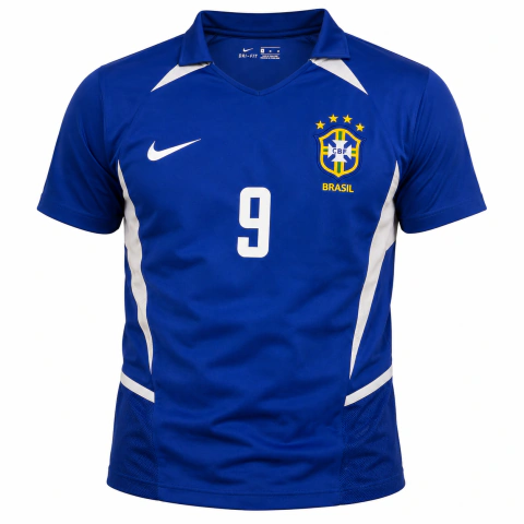 UNIFORME AWAY BRASIL 2002 RONALDO #9