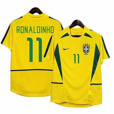 UNIFORME HOME BRASIL 2002 RONALDINHO #11
