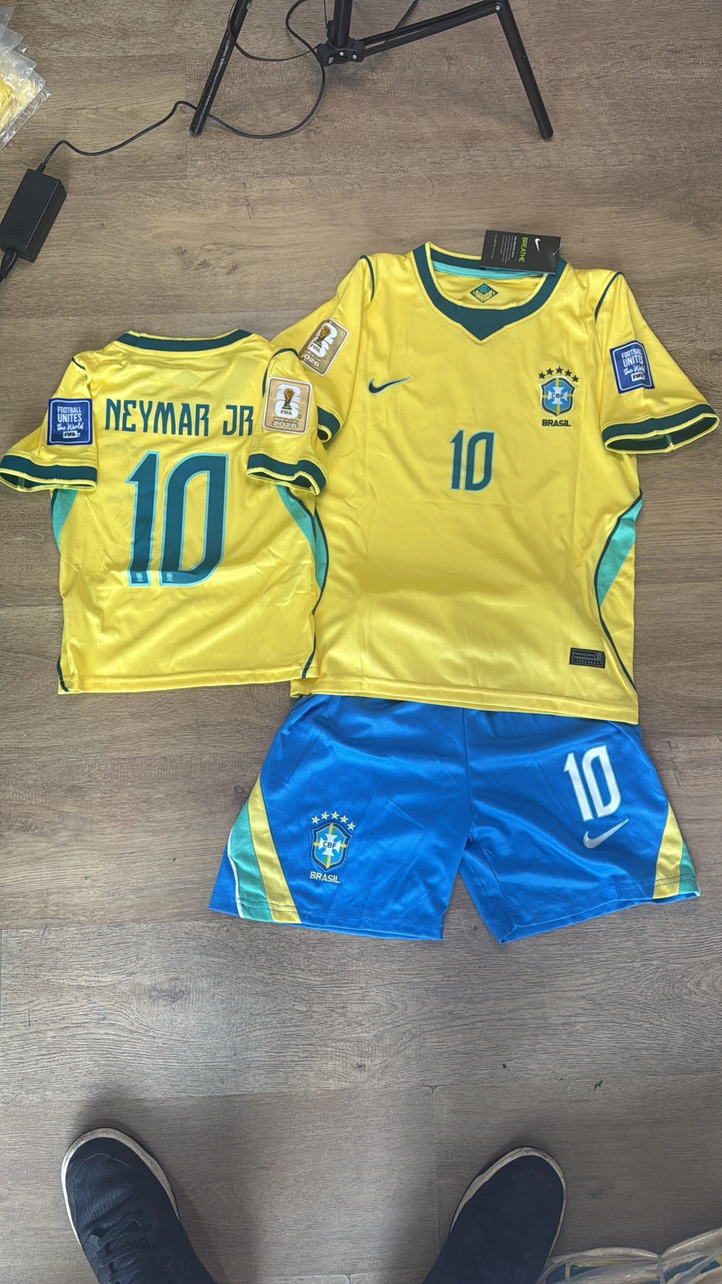 KIT BRASIL HOME 2026 NEYMAR #10 INFANTIL
