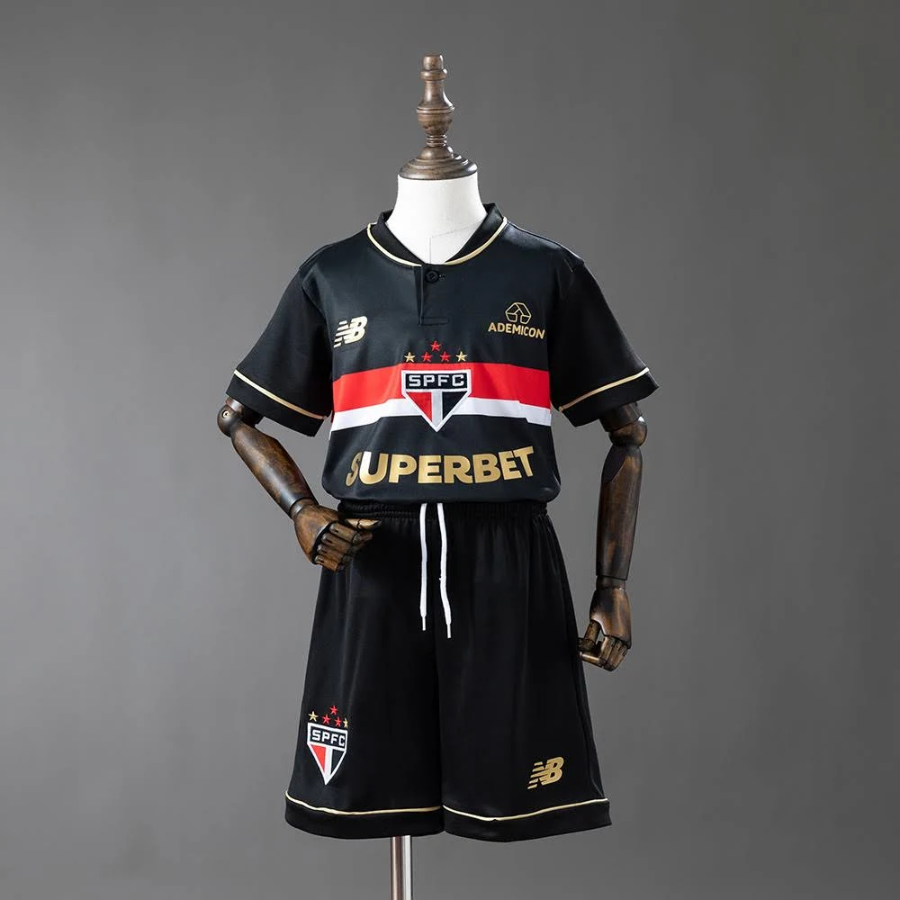 KIT SÃO PAULO PRETO INFANTIL